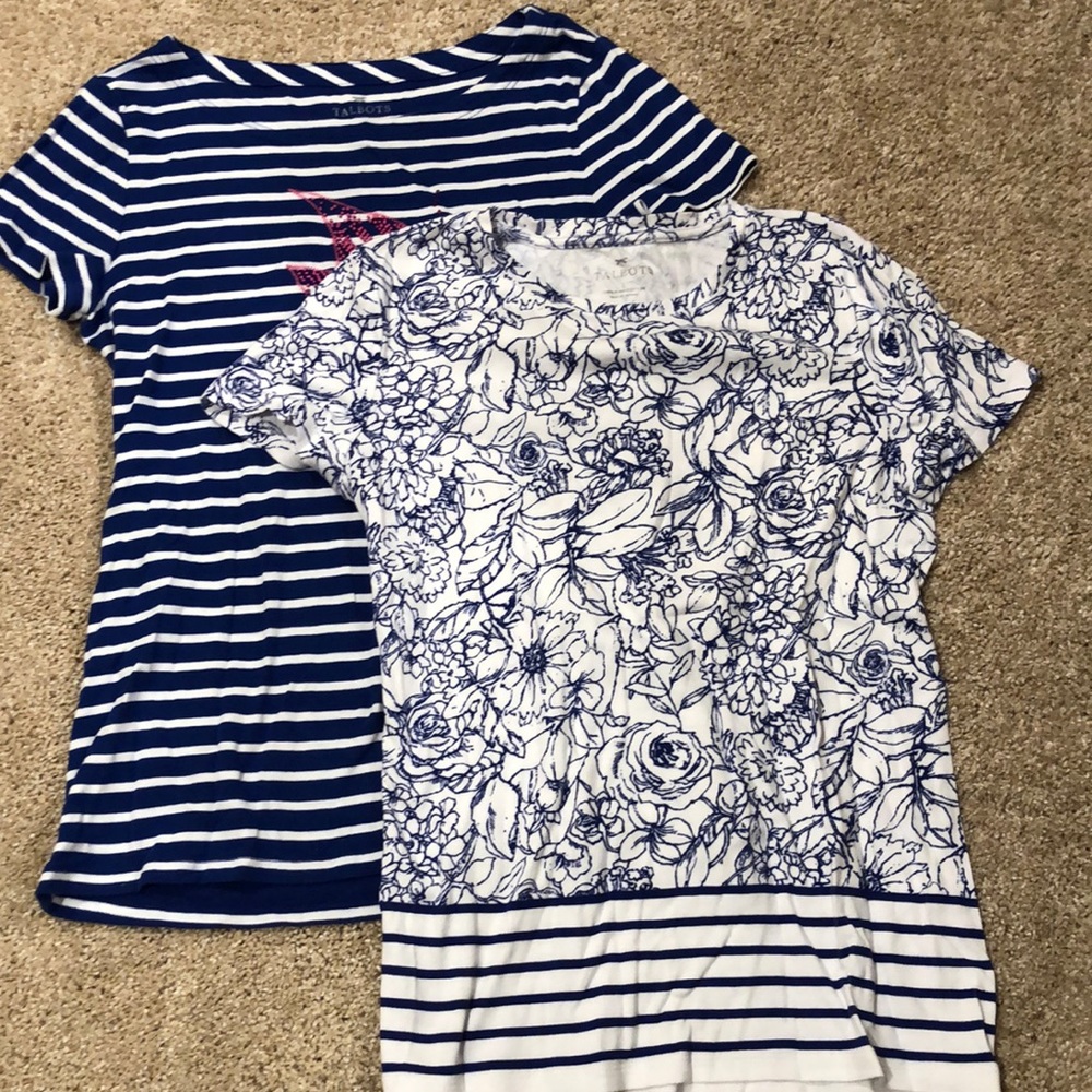 EUC Talbots cotton tees. Bundle of 2 tees. Size S